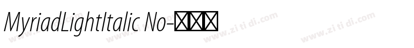 MyriadLightItalic No字体转换